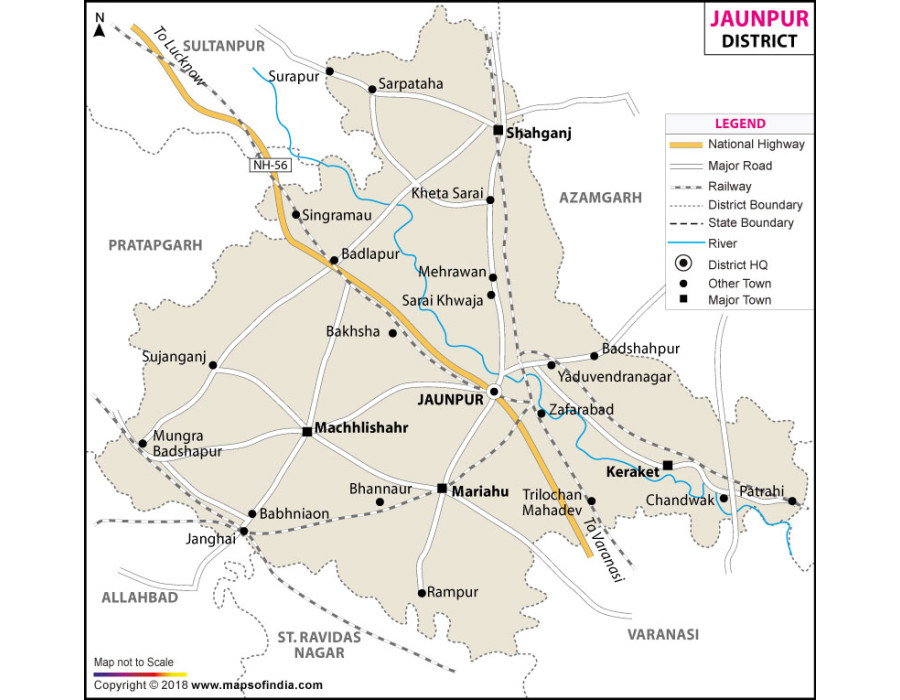 Buy Jaunpur District Map online
